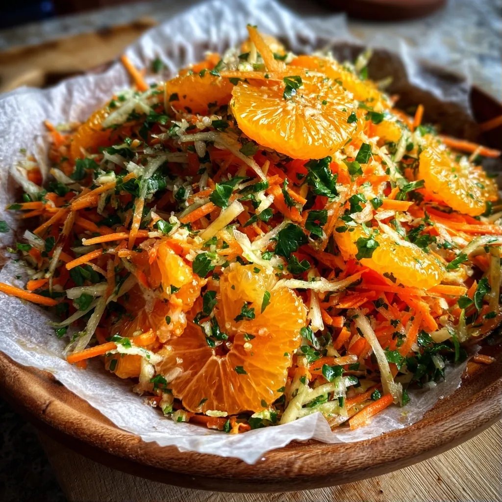 Salat mit Karotte Orange