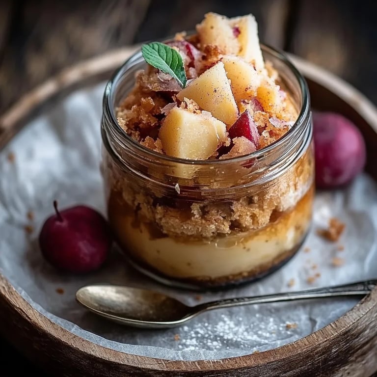 Bratapfel Crumble im Glas