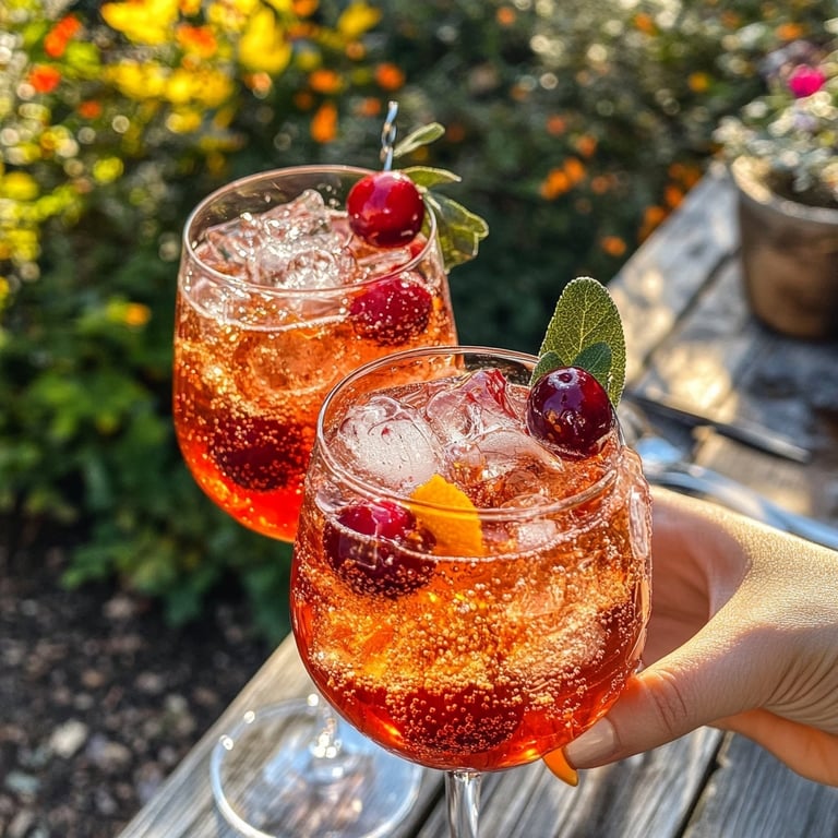 Festlicher Cranberry Winter Aperol Spritz