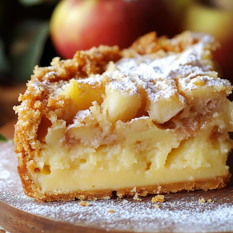 Apfelkuchen mit Pudding