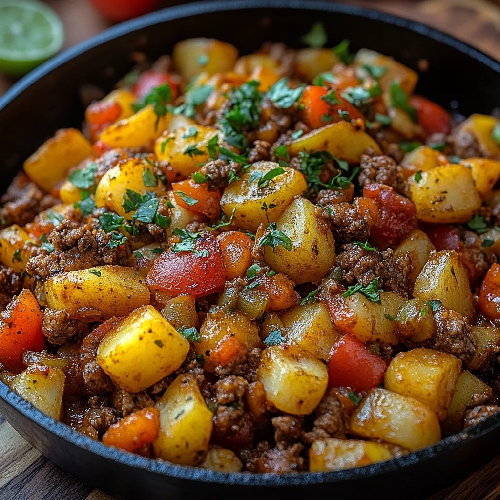 Mexikanische Hackfleisch-Kartoffel-Pfanne: Ein Unglaubliches Ultimatives Rezept für 4 Portionen