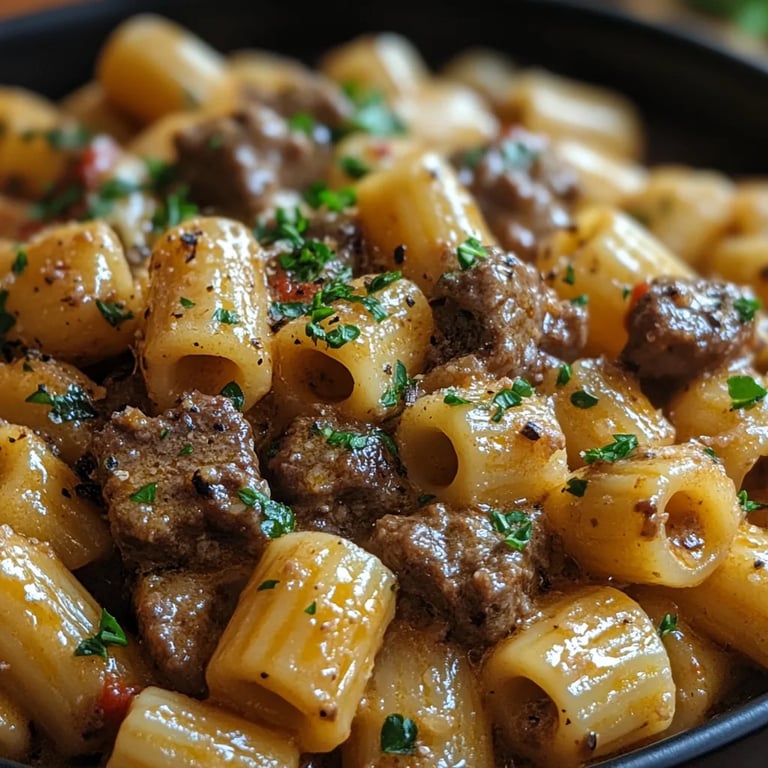 Cremiges One-Pot-Rindfleisch-und-Nudel-Magie: 7 Unglaubliche Zutaten für das Ultimative Rezept