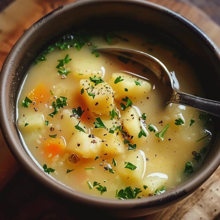 Gebackene Kartoffelsuppe