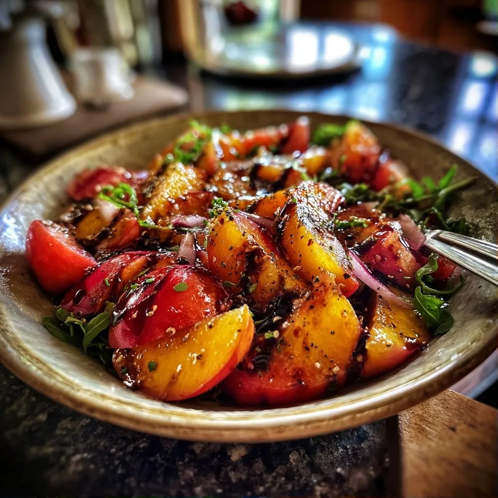 Tomate Pfirsich Salat