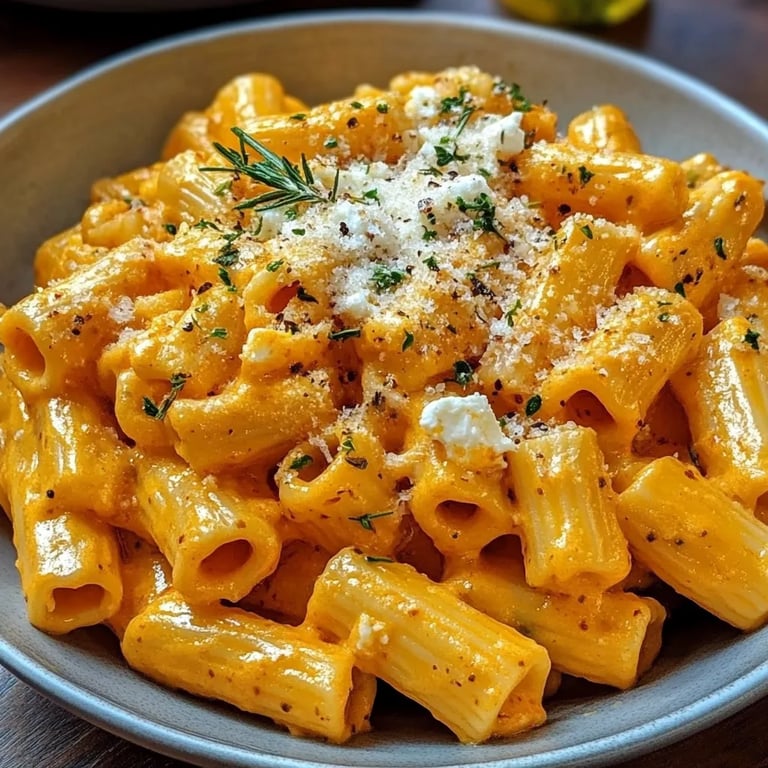 Kürbis Feta Pasta