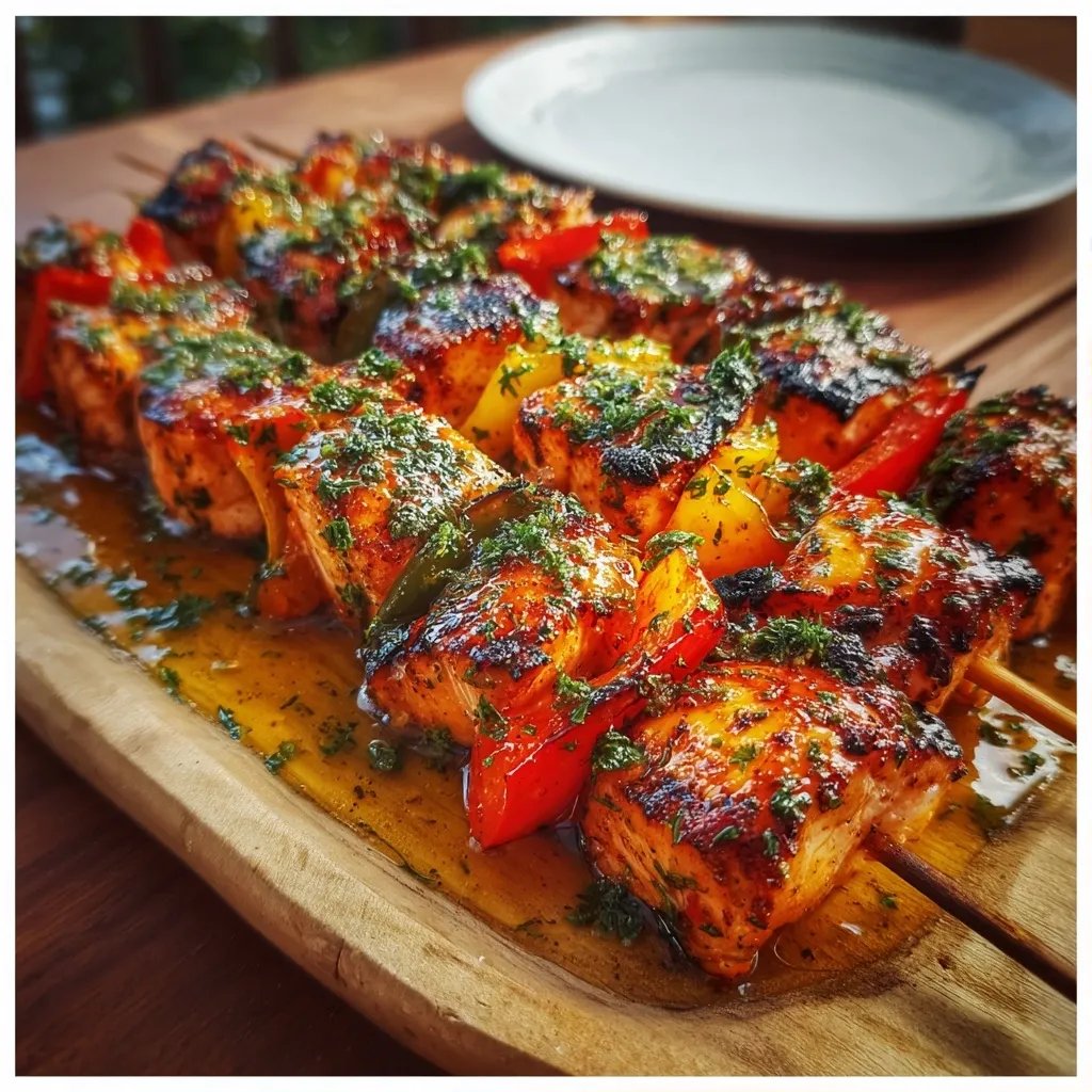 Lachs Spieße Honig
