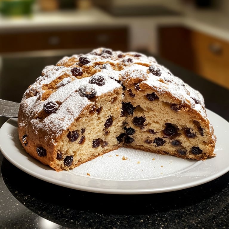 Saftiger Christstollen mit Rumrosinen