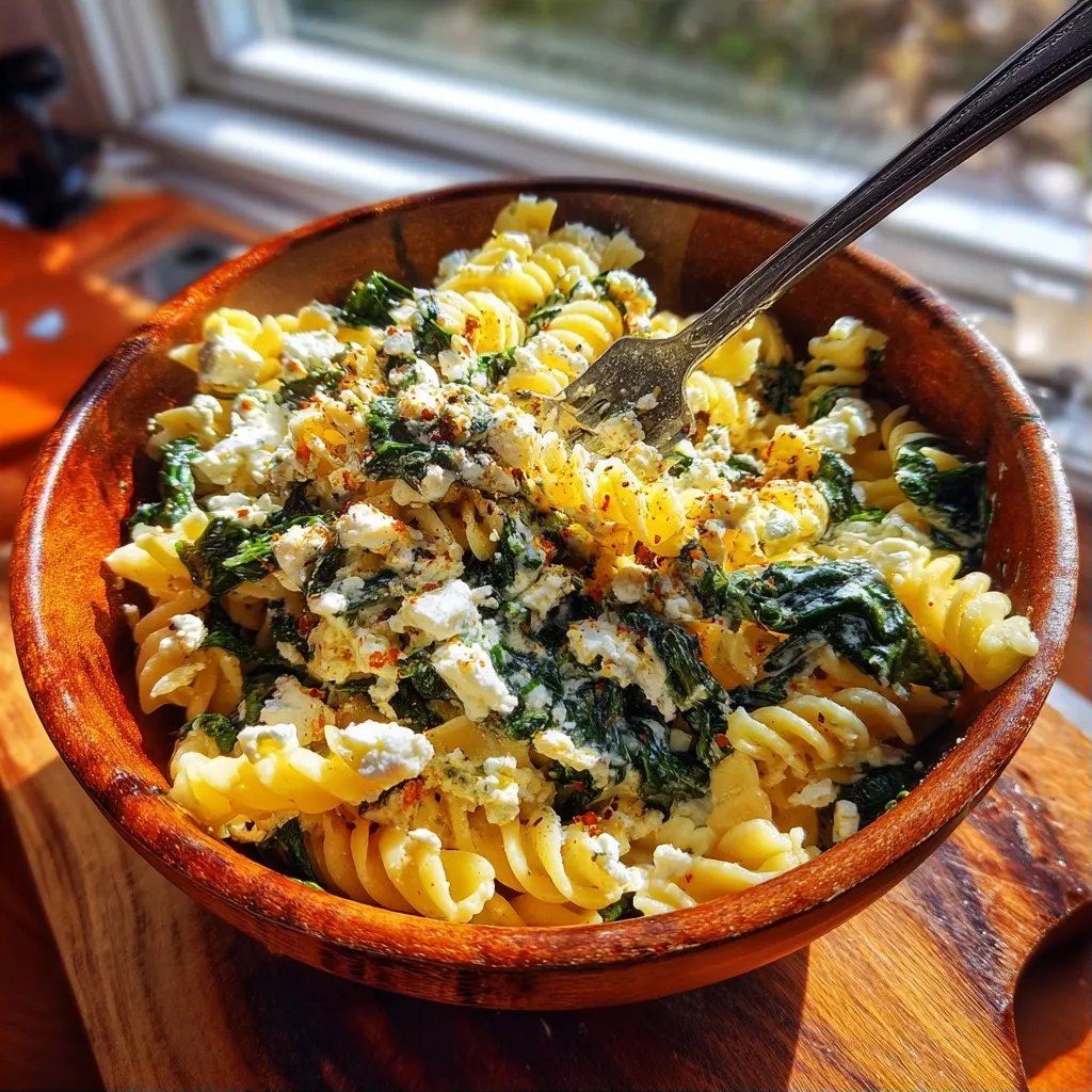 Spinat Feta Pasta