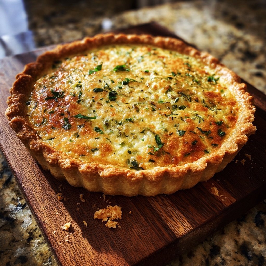 Herzhafter Quiche mit Vanille und Zucchini