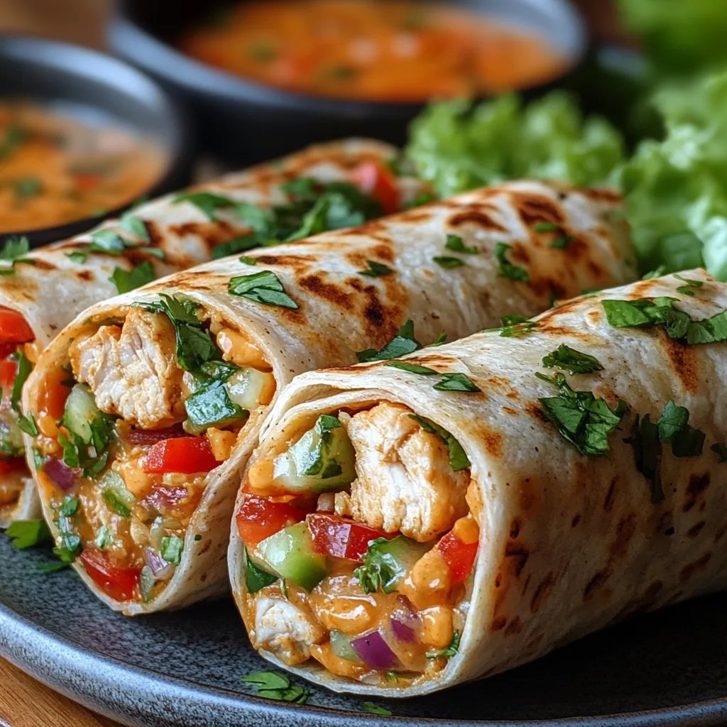 Thai-Erdnuss-Hähnchen-Wraps: Ein Unglaubliches Ultimatives Rezept für 4 Personen