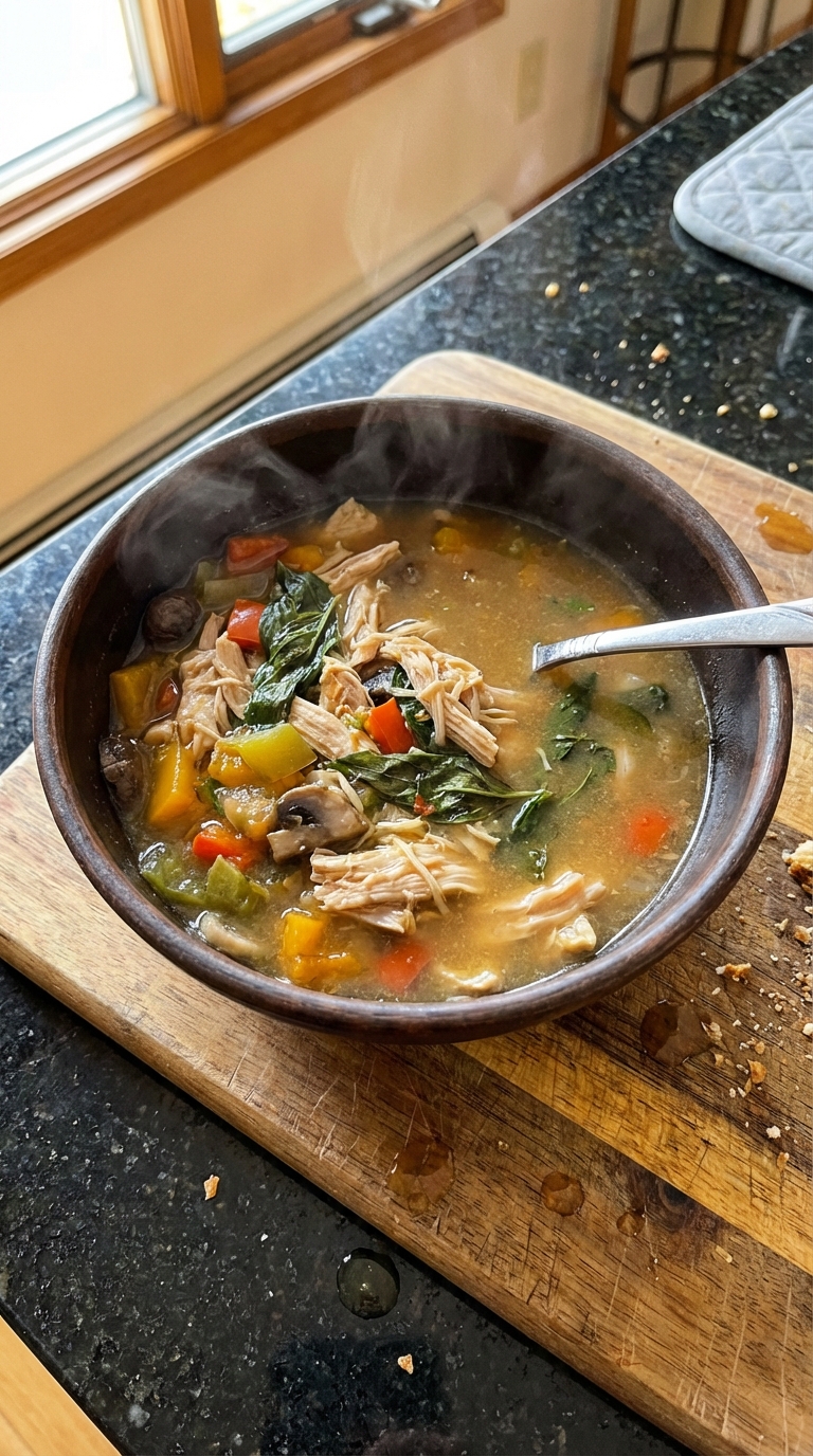 Thai Basilikum Hähnchen Suppe