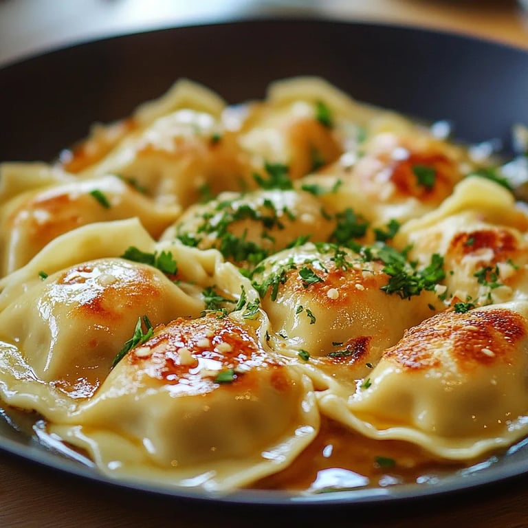 Maultaschen in Käse-Sahne-Sauce