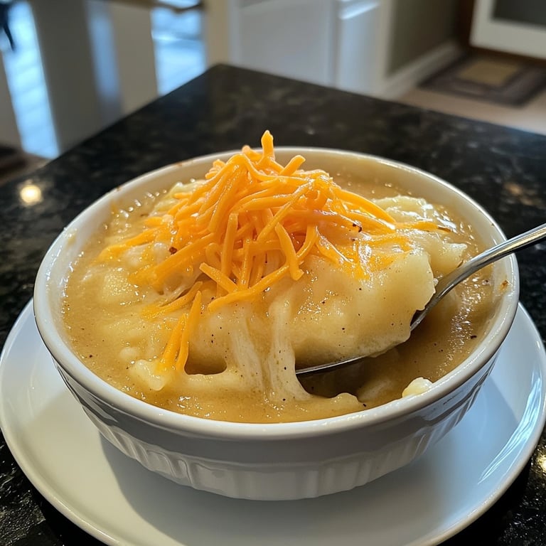 Pastinaken Apfel Suppe mit Cheddar