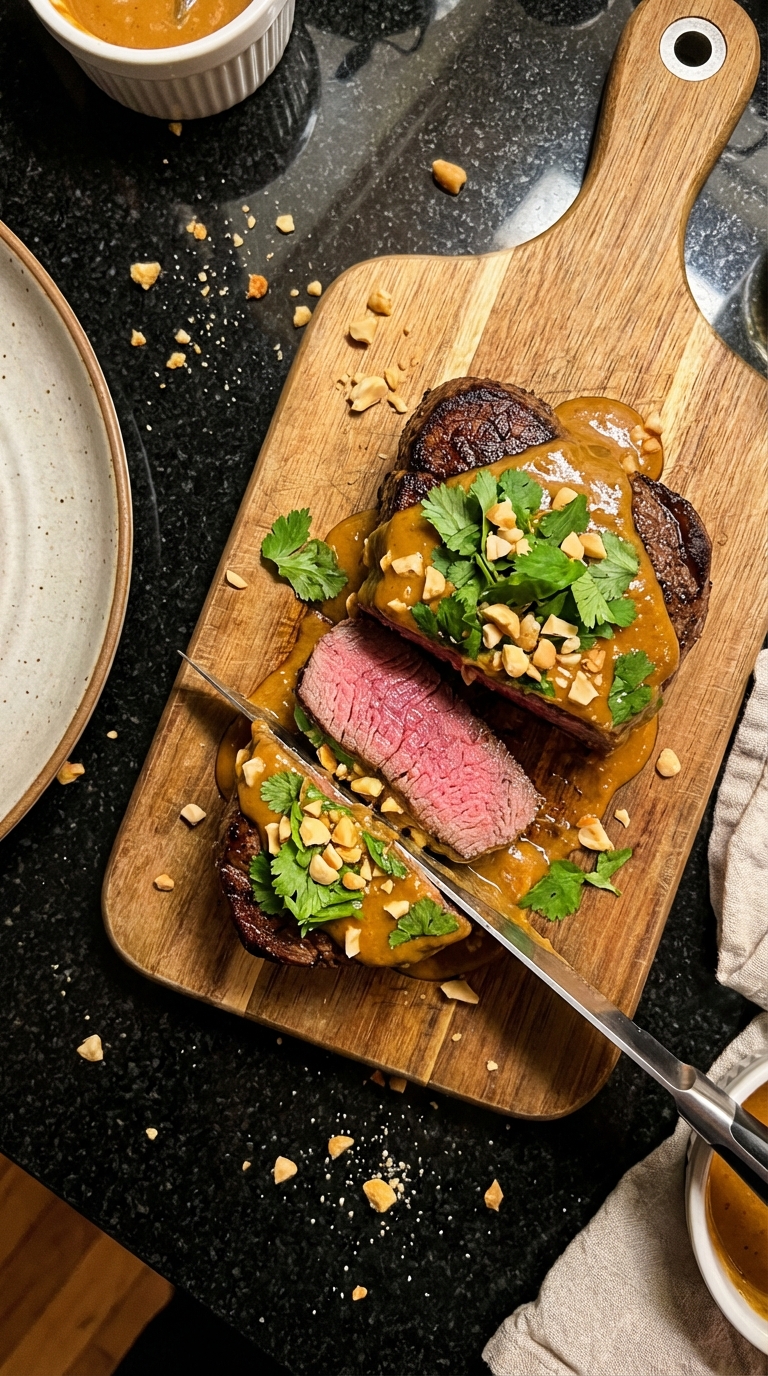 Filet Mignon mit Thai Erdnusssauce
