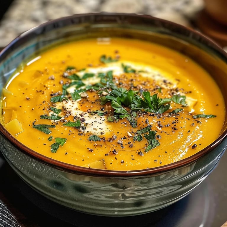 Cremige Kürbis-Kartoffel-Suppe