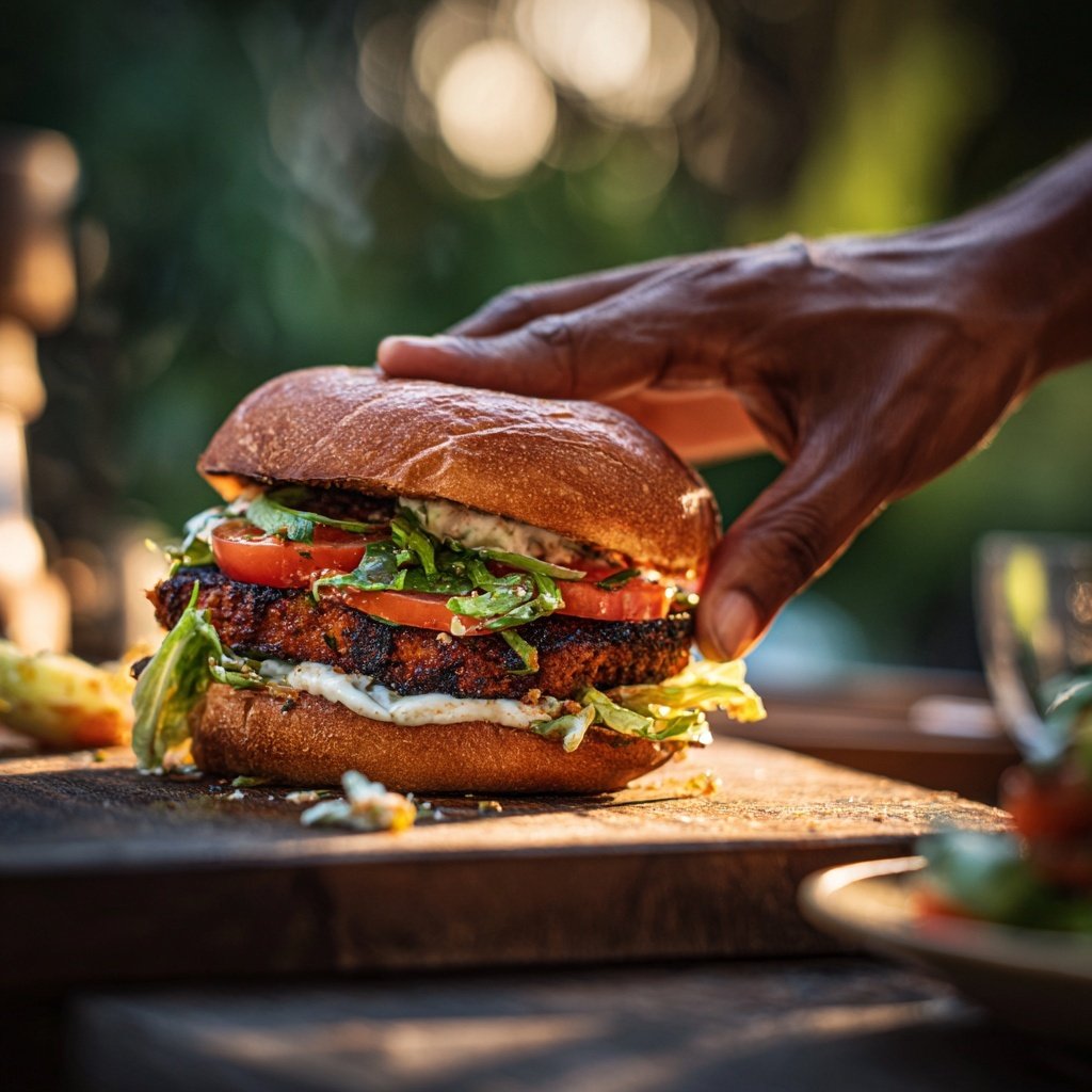 Vegane Seitan Burger für Grillabende