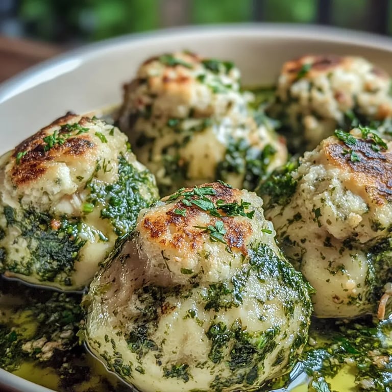 Proteinreiche Spinatknödel