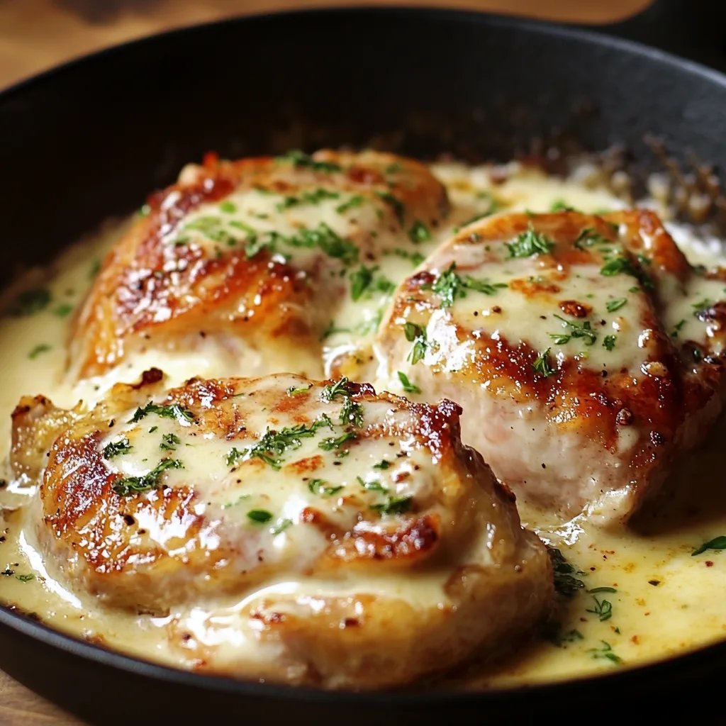 Schweinekoteletts mit cremiger Käsesauce: Ein unglaubliches, ultimates Rezept