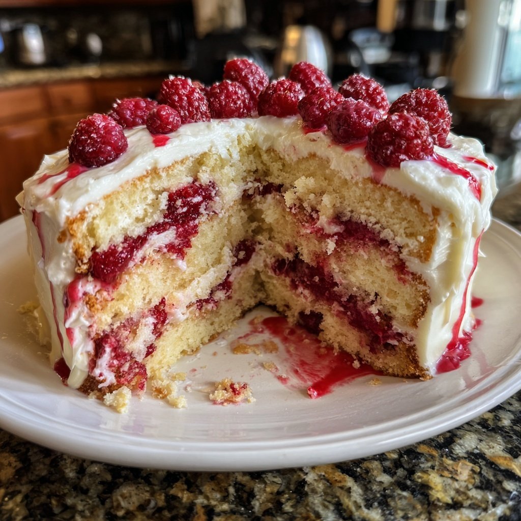 Himbeer-Vanille-Kuchen-Explosion