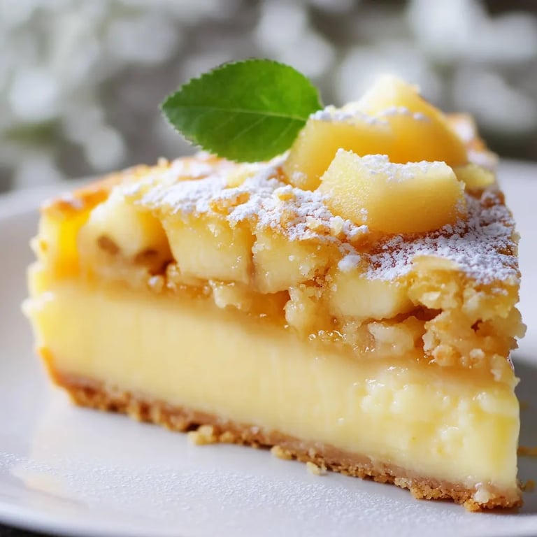 Apfelkuchen mit Pudding