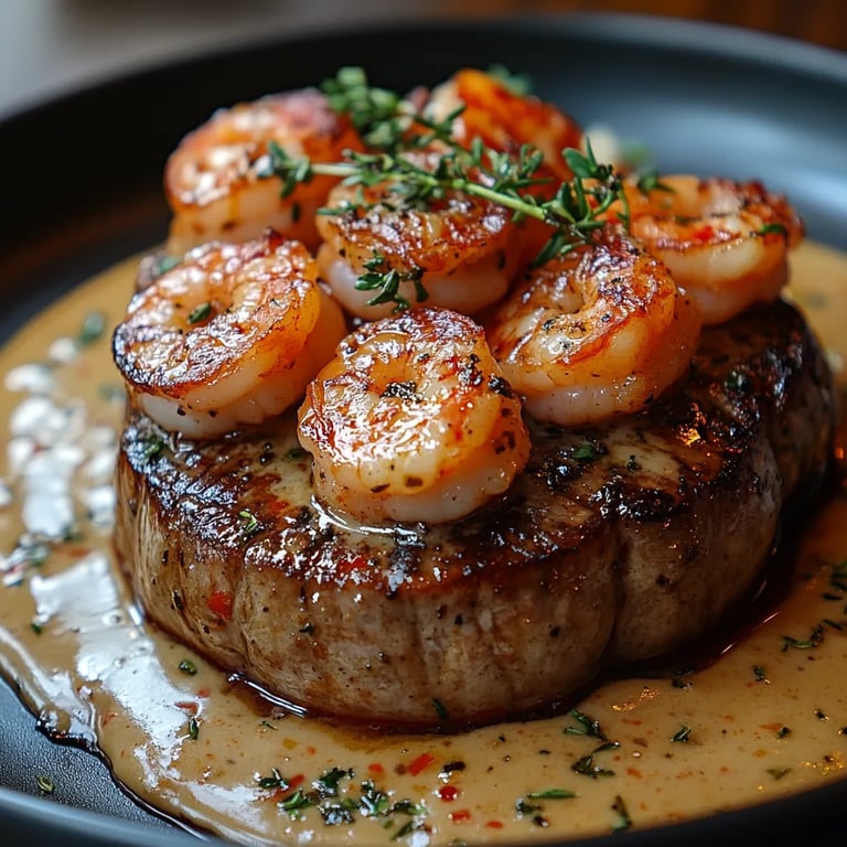 Filet Mignon mit Garnelen und Hummerrahmsauce: Ein Unglaubliches Ultimatives Rezept