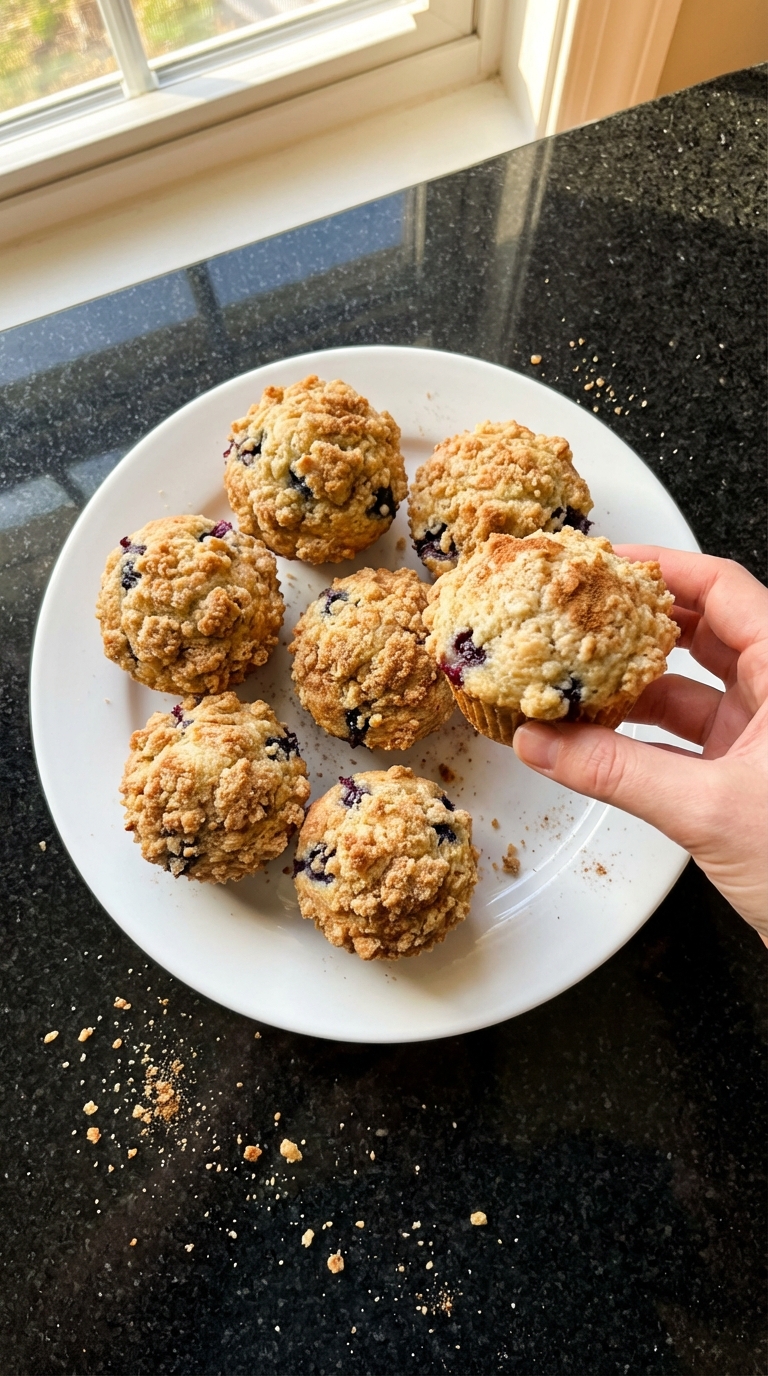 Gesunde Blaubeermuffins für Morgen