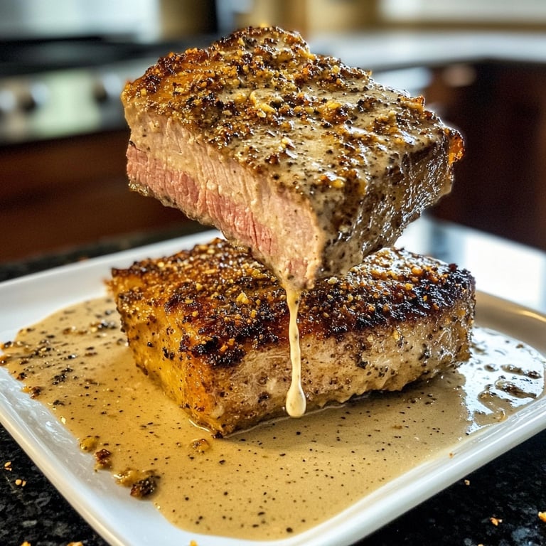Rinderfilet mit Knoblauch-Dijon-Sahnesauce
