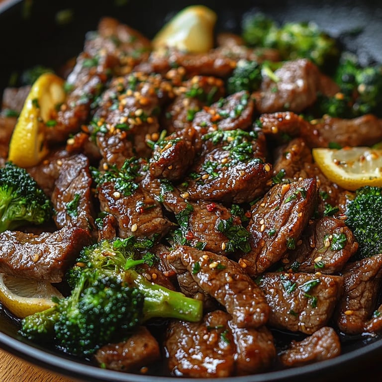 Zitronen-Knoblauch-Steak mit Brokkoli aus der Pfanne: Ein Unglaubliches Ultimatives Rezept