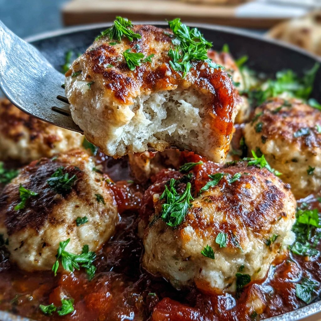 Türkische Putenfleischbällchen in Tomatensoße