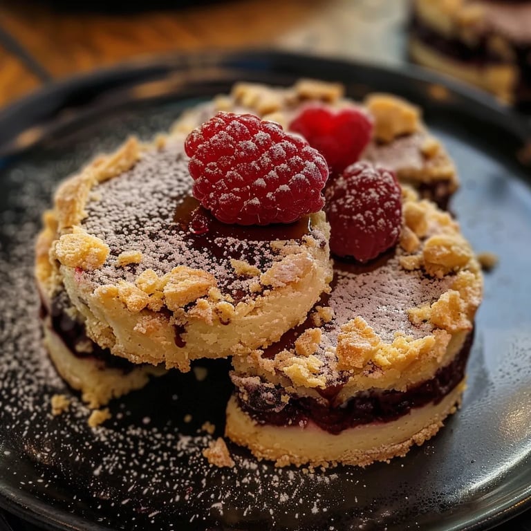 Leckere Streuselplätzchen mit Marmeladenfüllung