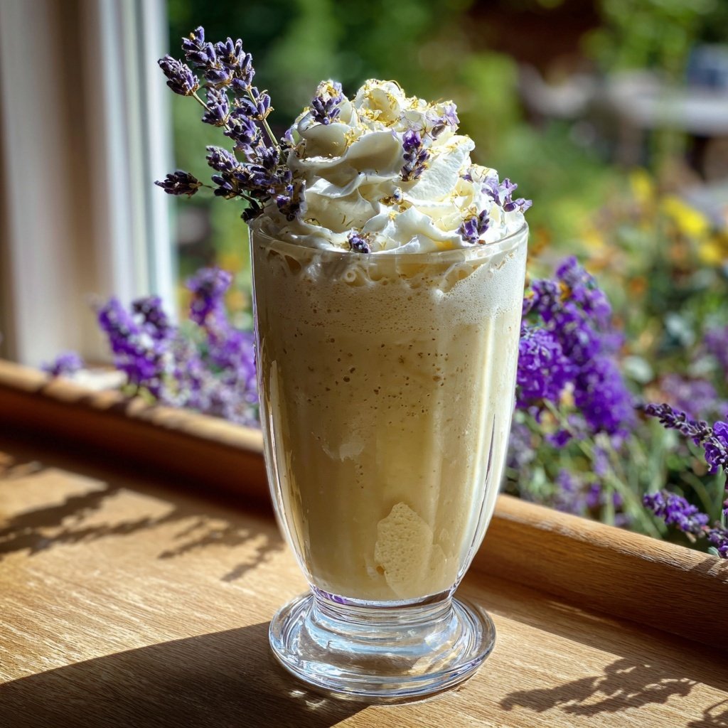 Lavendel Infused Vanilla Frappe