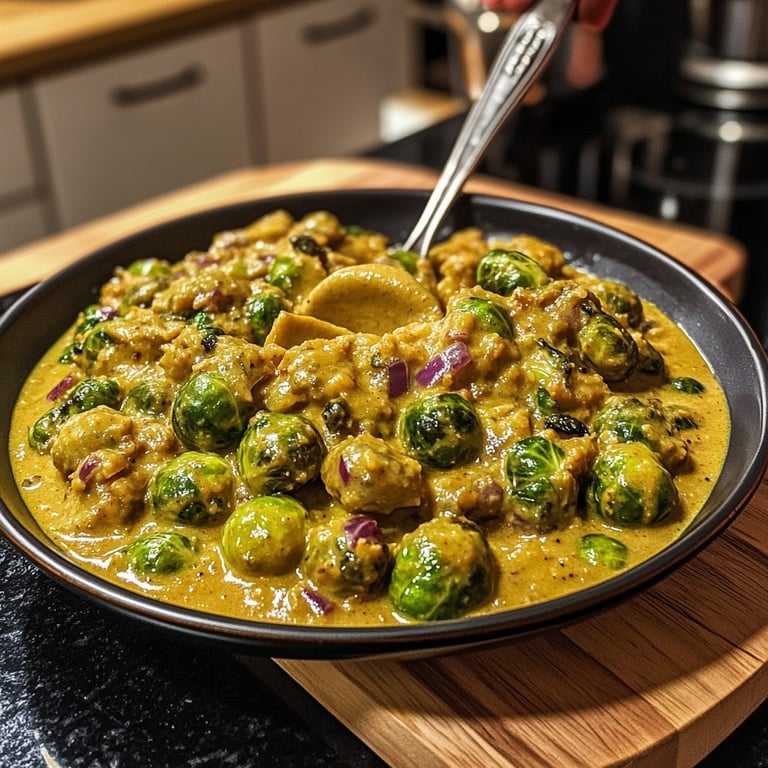 Rosenkohl-Curry mit Kichererbsen