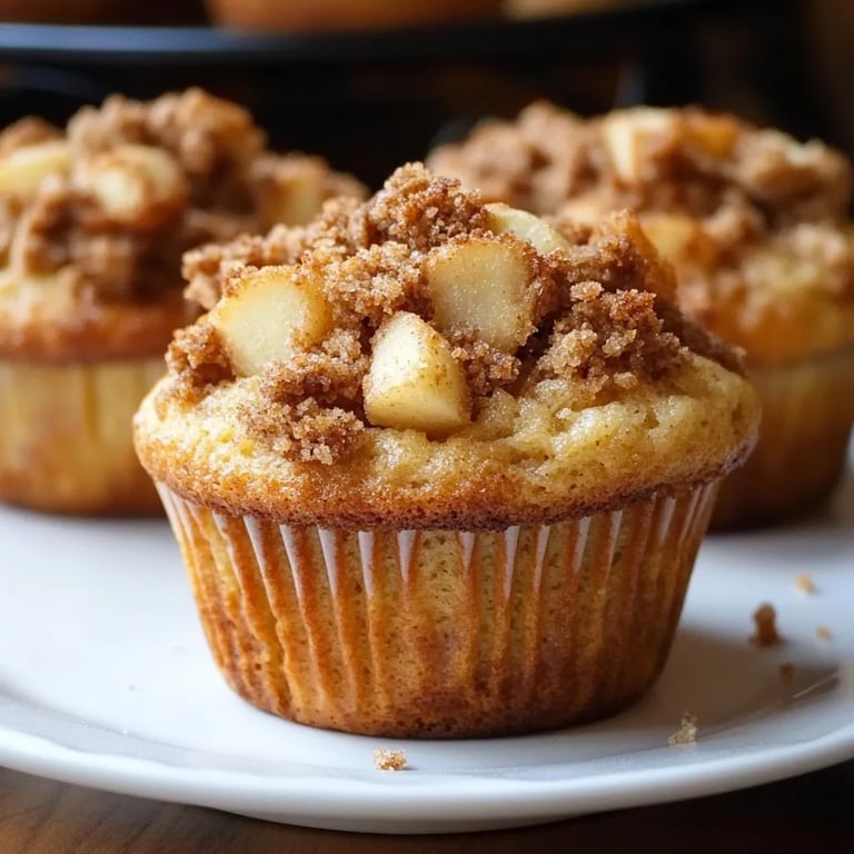 Zimt-Apfel-Crumble-Muffins