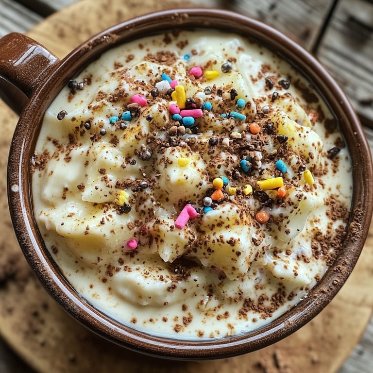 Heiße Schokolade mit Zimt, Vanille und Sahnehaube