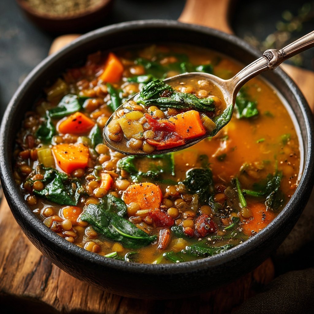 Linsen Gemüse Suppe Bowl