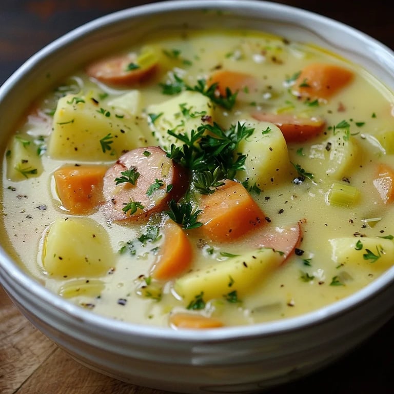 Kartoffelsuppe mit Würstchen