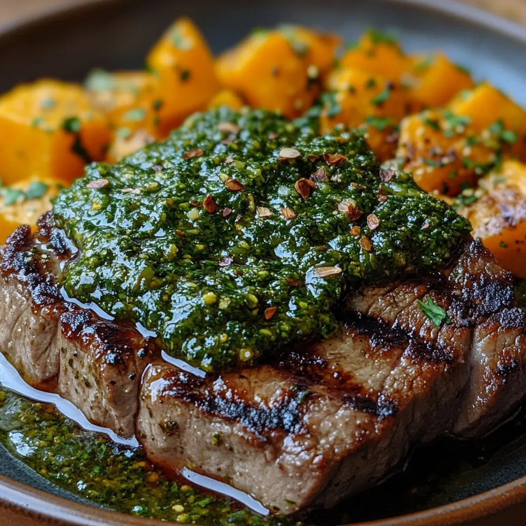 Steak mit grüner Soße und Süßkartoffelpüree: Ein Unglaubliches Ultimatives Rezept