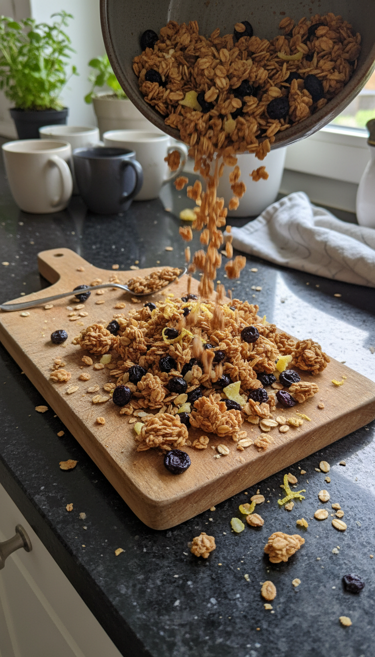 Zitronen Heidelbeer Granola​