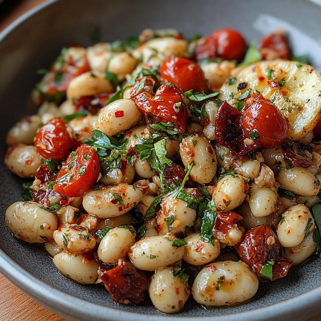 Marinierter Bohnensalat mit sonnengetrockneten Tomaten: Ein unglaubliches, ultimatives Rezept für 4 Personen