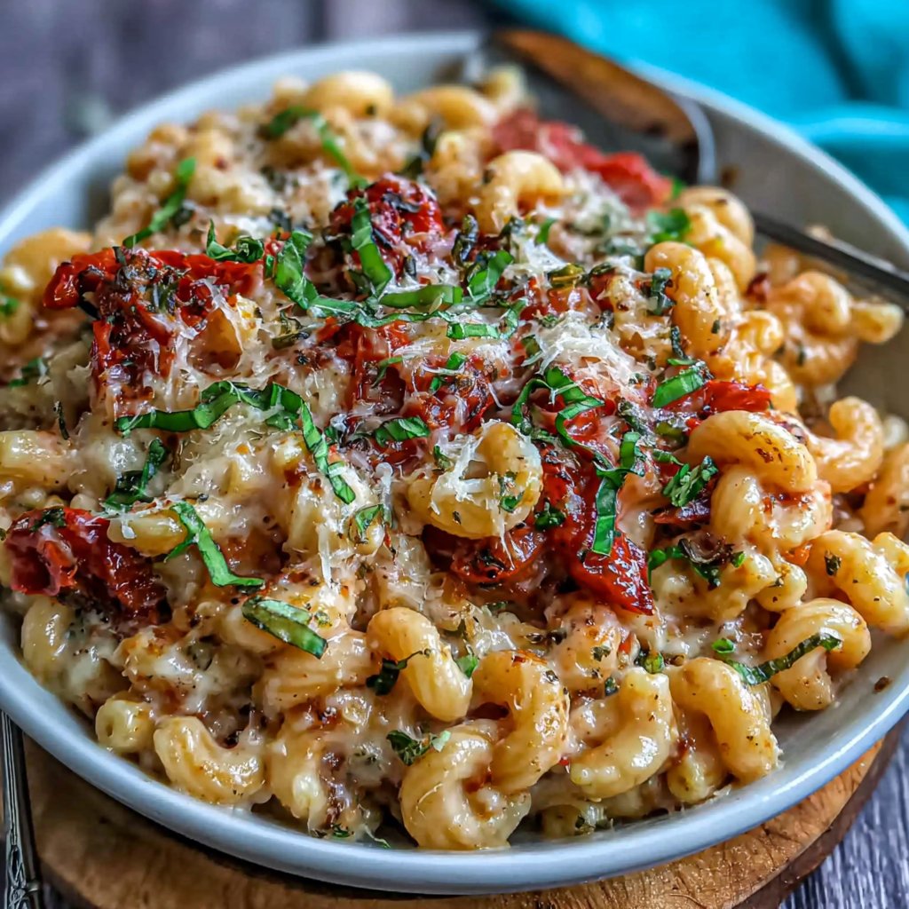 Cremige Pasta mit gerösteter roter Paprika