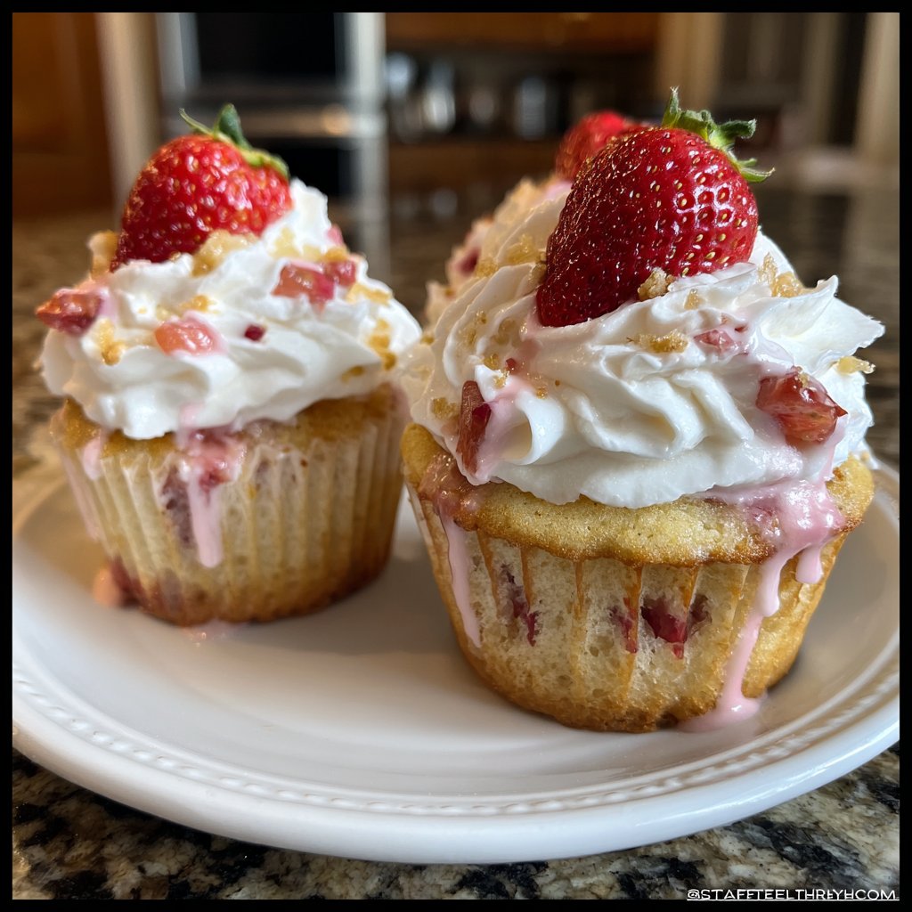 Stunning Strawberry Cupcakes with Frosting