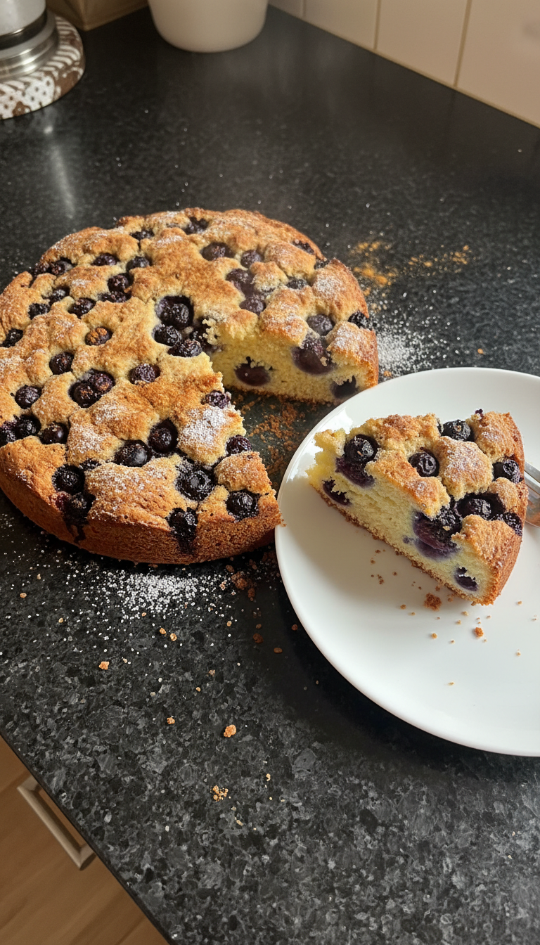 Gewürzter Heidelbeer Sauerteig Kuchen​