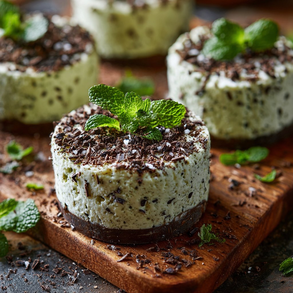 Minzschokolade Hüttenkäse Rinde