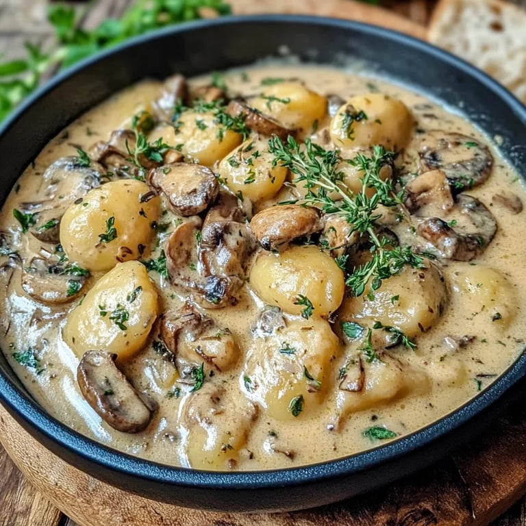 Gnocchi Rezept: Cremige Pilz Pfanne