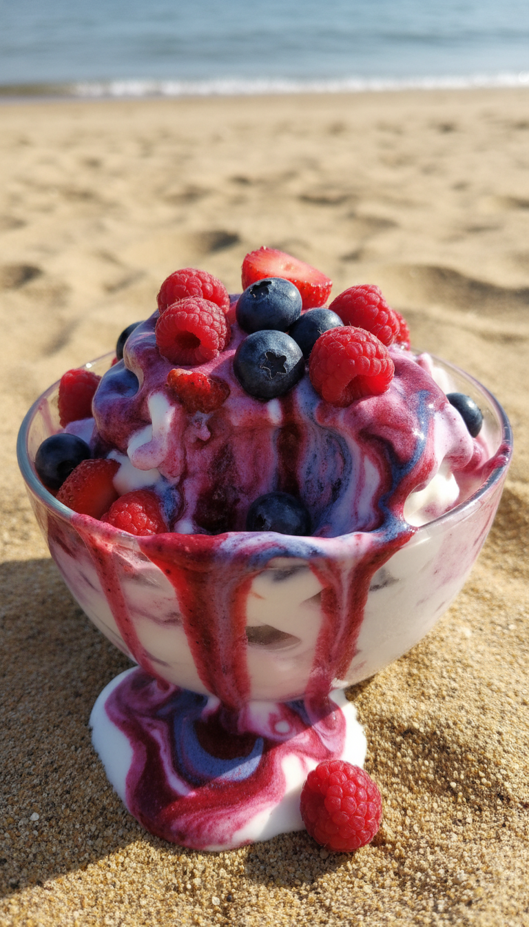 Beeren Explosion Frozen Joghurt Becher​