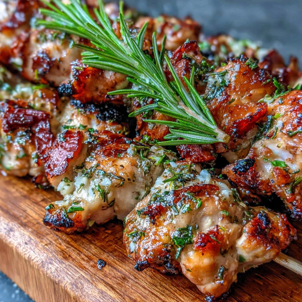 Zitronen Rosmarin Hähnchenspieße