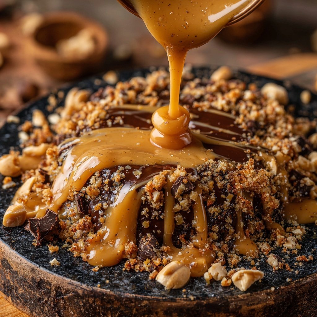 Nuss Karamell Fondue Explosion