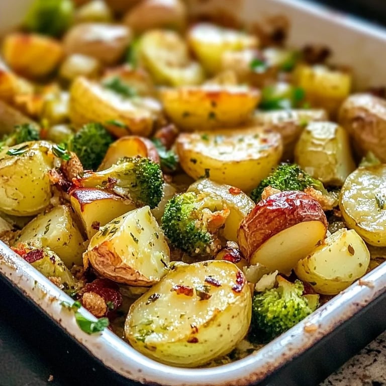 Knoblauch-Rosenkohl-Kartoffeln